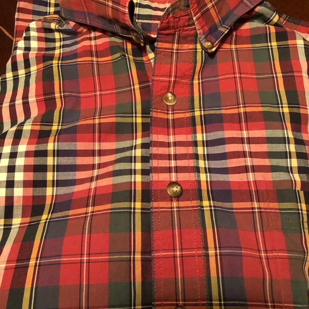 Eddie Bauer plaid button down XL